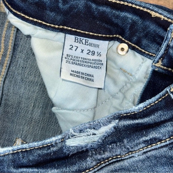 BKE Billie slim fit high rise flare Dark Blue Wash - Picture 7 of 12